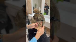 آموزش شنیون موی خیلی کوتاه بدون نصب مو اضافه#hairstyl #hairstylehairstyle #hairdresser #hairtutorial