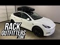 Tesla Model Y with Yakima GrandTour Roof Top Cargo Box Overview