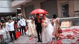 广东一小伙结婚，新娘像仙女一样