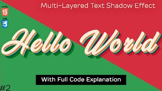 Multi-layered Text Shadow Effect | CSS Tutorial