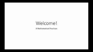 Welcome to the 8 Mathematical Practices Hub Course!