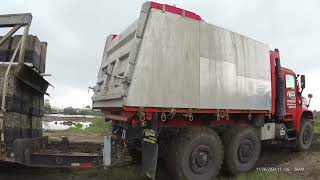 The mud kept sucking the trailer \u0026 6 x 6 truck will it make it through?