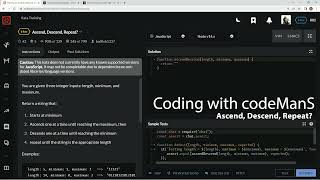 Codewars 6 kyu Ascend, Descend, Repeat? Javascript