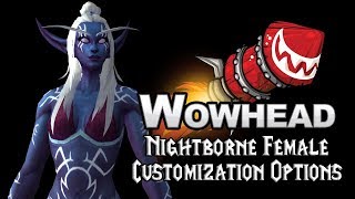 Nightborne Female Character Customization Options