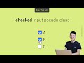 :checked CSS pseudo-class selector - 🚀 Exercise- CSS selectors #css #CSSselectors