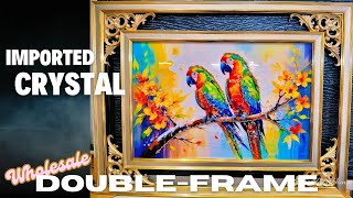 Wholesale Double-Frame Imported Crystal Photo Frames 🤩 Wholesale Crystal Paintings #wholesale