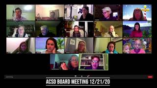 ACSD Board Meeting 12/21/20