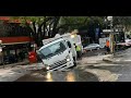 Sink hole opens in centre of Sydney's Double Bay