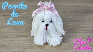 Como hacer un perrito Shih Tzu. de lana o hilo.