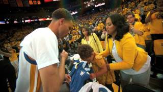 Stephen Curry Gets Pumped Up Pregame with Daughter Riley