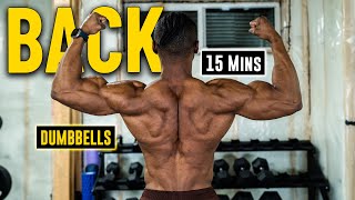 15 Minute Dumbbell Back Workout (No Bench) | Build & Burn #11