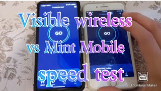 visible wireless vs mint mobile. speed test.