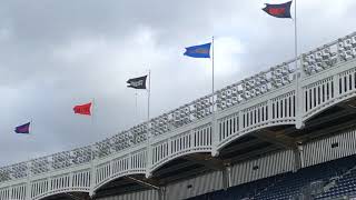 Wind blowing hard at Yankee Stadium before ALCS Game 4
