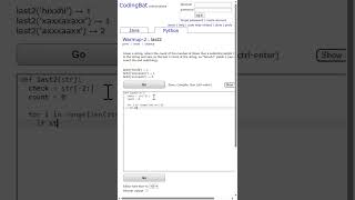 🧮 CodingBat – Python - WarmUp 2 - 05 last2 #codingbat #programminglanguage #pythonbasics