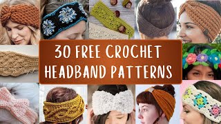 *Quick \u0026 easy* crochet HEADBAND and EAR WARMER patterns (beginner friendly) 🧶