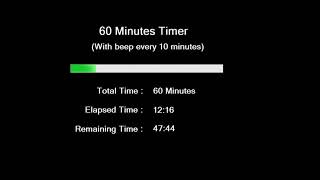 ഓരോ 10 മിനിറ്റ് ഇടവേളയിലും ബീപ്പുള്ള 60 മിനിറ്റ് ടൈമർ