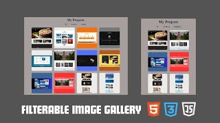 Responsive Filterable Image Gallery using HTML CSS & JavaScript