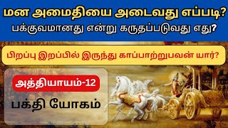 பகவத் கீதை -12 | பிறப்பு இறப்பில் இருந்து காப்பாற்றுபவன் யார்? மன அமைதி அடைவது எப்படி? #Gita Part 12