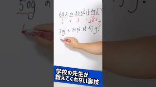 算数が苦手な子でも3秒で解ける。百分率の求め方