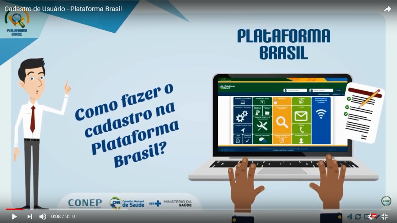 Cadastro De Usuário - Plataforma Brasil - YouTube