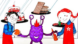 Ювик с планеты Ю - Все серии сразу - сборник 1-5 - развивающий  мультфильм для детей