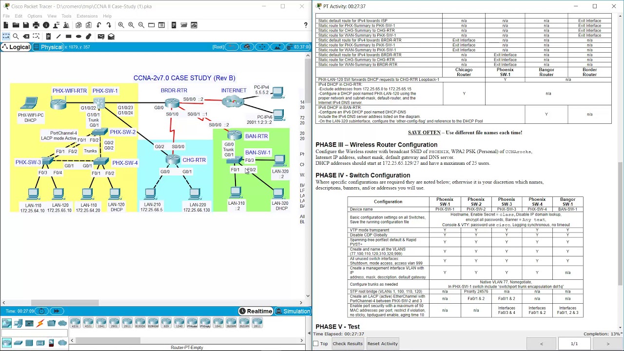 CCNA 2 V7 Case Study (Rev B) - YouTube