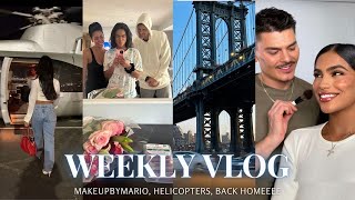 WEEKLY VLOG ♡ (GETTING MY MAKEUP DONE BY MARIO?! HELICOPTER WITH FENTY BEAUTY?? WERE BACK HOME BABY)