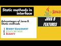 5. Static Methods in Interface | Java 8 static methods |Example for Static Methods in interfaces