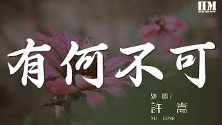 許嵩 - 有何不可『爲你唱這首歌沒有什麼風格』【動態歌詞Lyrics】