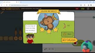CodeMonkey Coding Adventure Part 1 Fundamentals Challenge # 55 - 58
