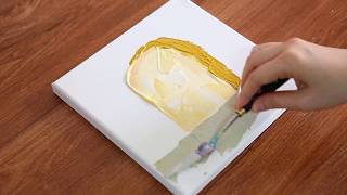 Abstract painting #12 Plain Bread｜Acrylic Demonstration Easy satisfying relaxing｜Art Therapy