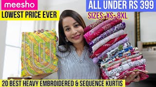 👉Meesho Must Have Kurti/Kurta/Alia kurti/embroidered Kurti/Anarkali Kurti Haul Starting 219 #meesho