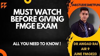 MUST WATCH BEFORE GIVING FMGE EXAM ! #fmge