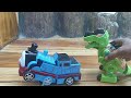 Bongkar mainan anak dinosaurus vs thomas & friends transformer || Blaen Project