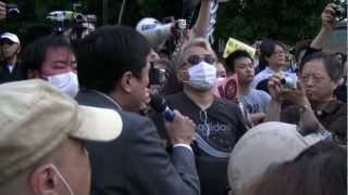 2012.06.22首相官邸前抗議活動《6/11》志位委員長、川田参議院議員