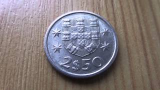 2,50 Escudos coin of Portugal - Republica Portuguesa 1978 in HD