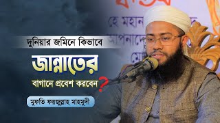 দুনিয়ার জমিনে কিভাবে জান্নাতের বাগানে প্রবেশ করবেন | মুফতি ফয়জুল্লাহ মাহমুদী |Faizullah  Mahmudi