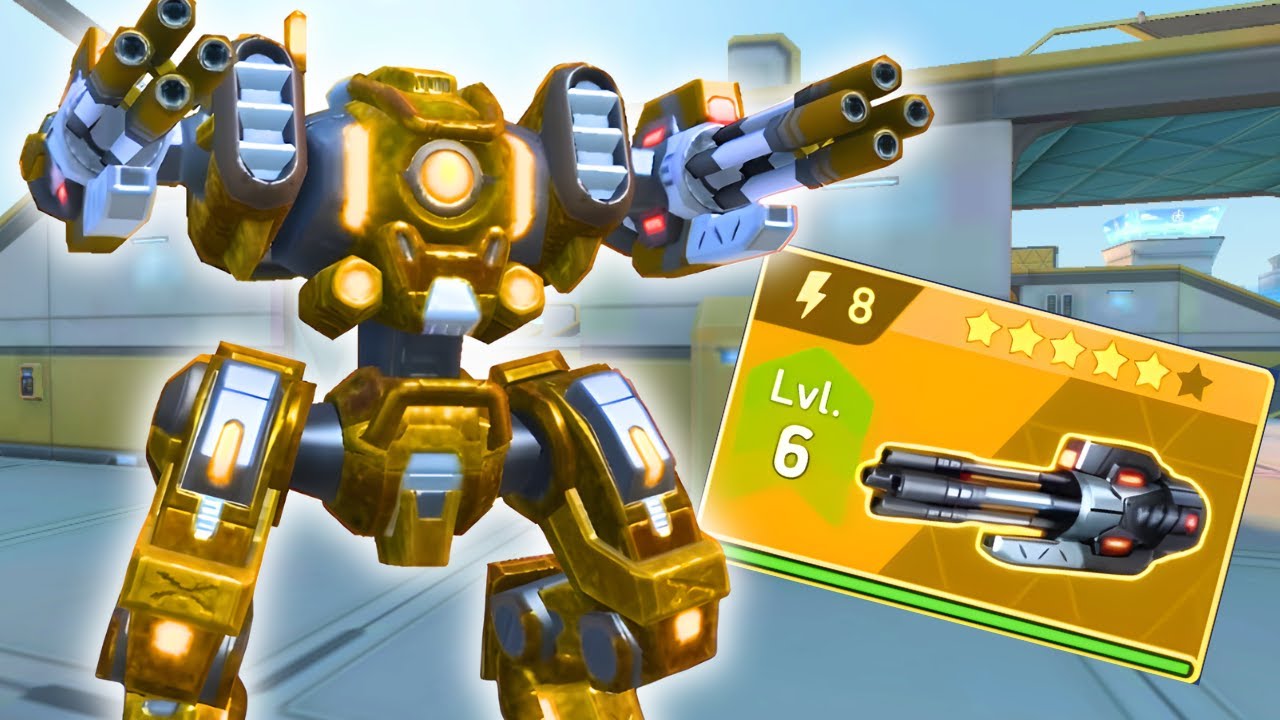 Redeemer Minigun 8 Mech Arena Youtube