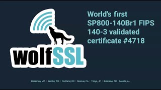 World's first SP800 140Br1 FIPS 140 3 validated certificate #4718