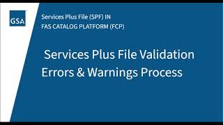 SPF Validations and Warnings - MAS Vendor Training
