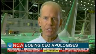 Boeing CEO apologises