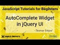 Autocomplete Widget in JQuery UI  2019