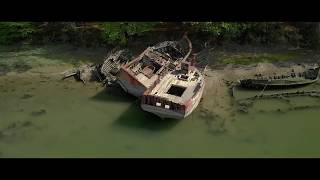 Le Bono - Pluneret - Morbihan - Vue aérienne par drone - Cimetière de bateaux - 2019 - DJI Mavic Air