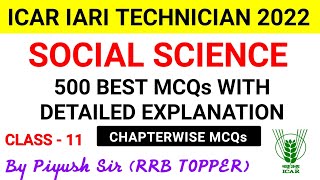 ICAR Social science questions/icar iari technician previous year questions/icar technician crash cou