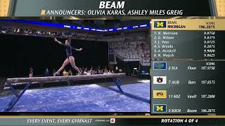 Norah Flatley (UCLA) Beam 2022 National Championship Semifinals 9.9375