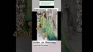 karandi fabric luxury embroidered with chikankari handmade work shawl  3pice