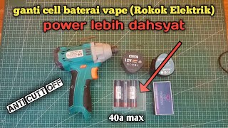 Ganti cell baterai bor cordless 12v