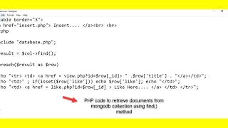 Working with MongoDB database using PHP