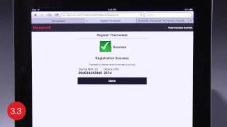 Register the Honeywell WiFi smart thermostat