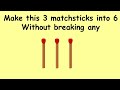Match Stick Puzzles part 17 | Puzzles with Answer | Feed Brain With Prema